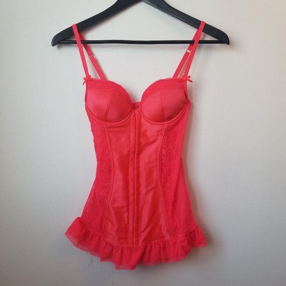 La Senza hot pink lacey corset style lingerie top - Picture 9 of 9